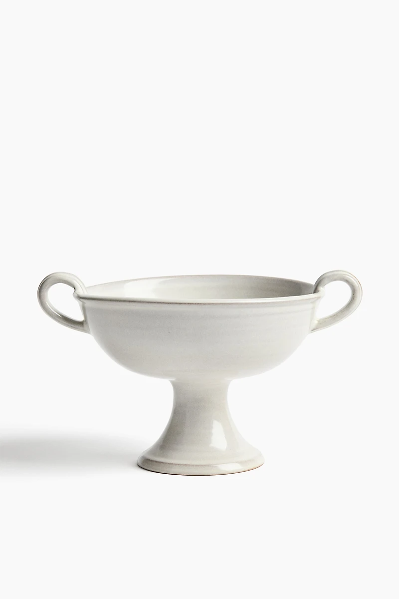 Footed Reactive-Glaze Serving Bowl