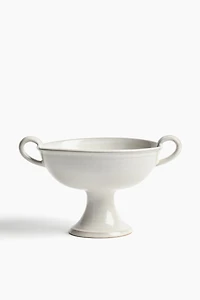 Footed Reactive-Glaze Serving Bowl