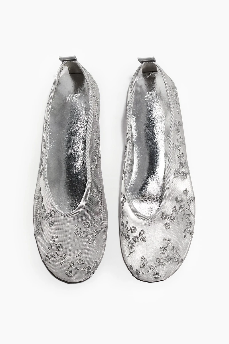 Embroidered Ballet Flats