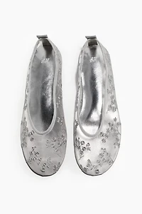 Embroidered Ballet Flats