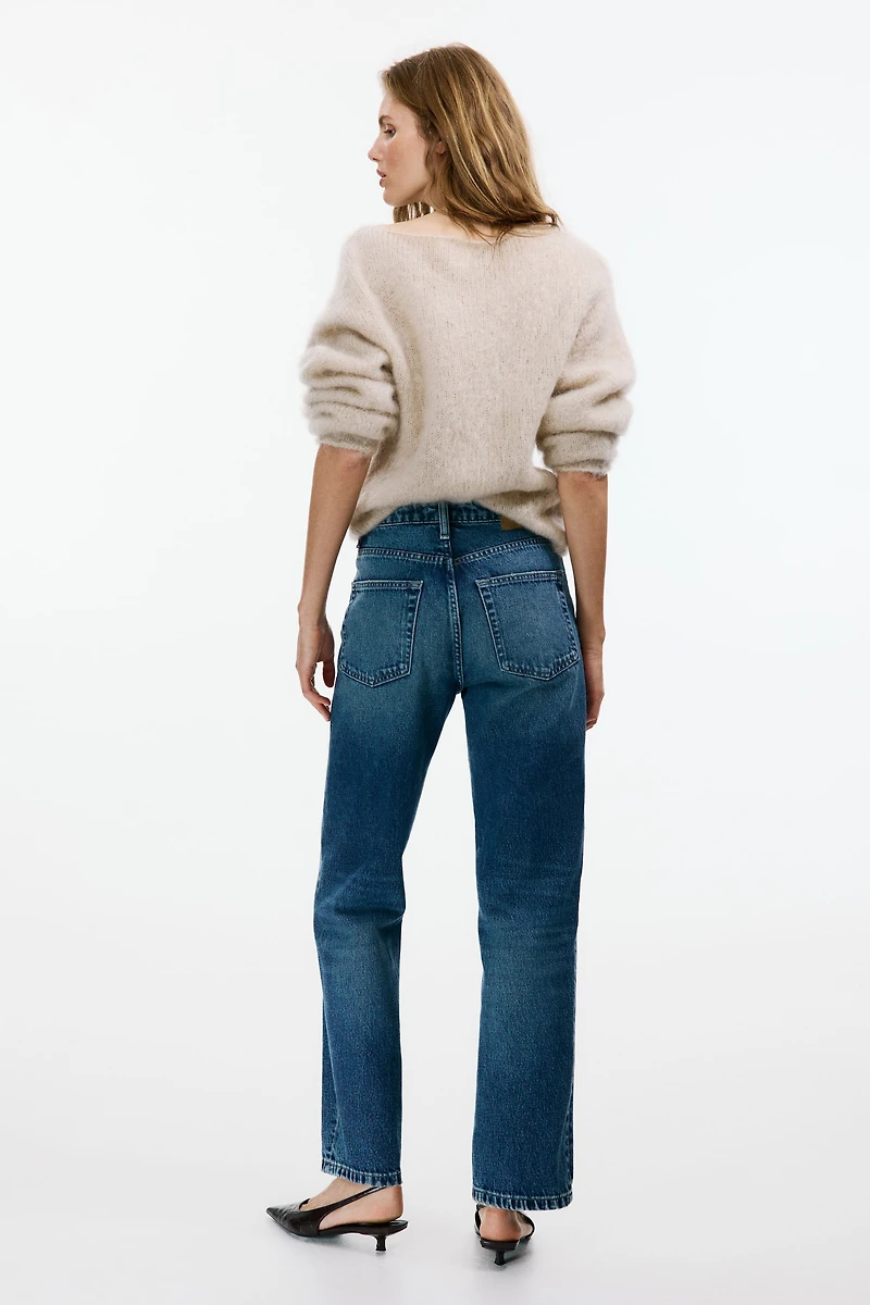 Straight High Waist Ankle Jeans