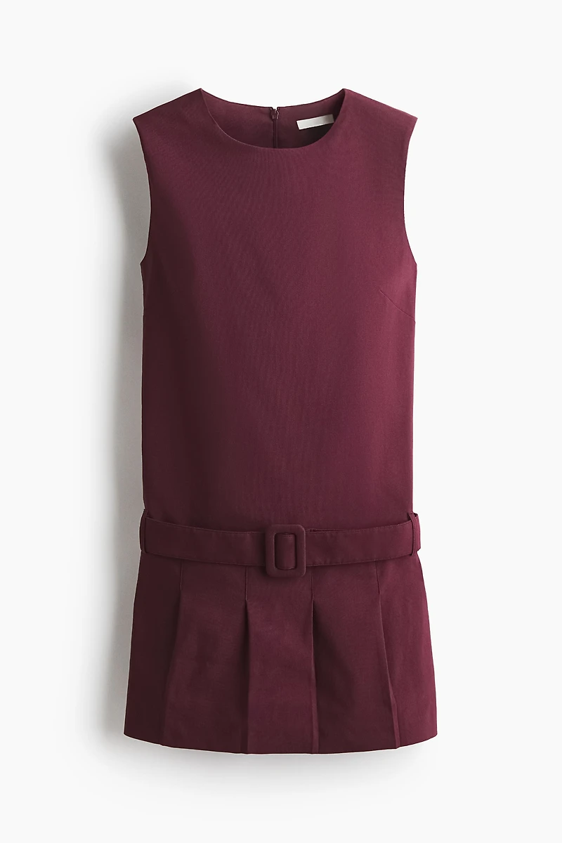 Robe en sergé avec ceinture