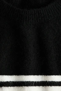 Loose-Fit Motif-Detail Sweater