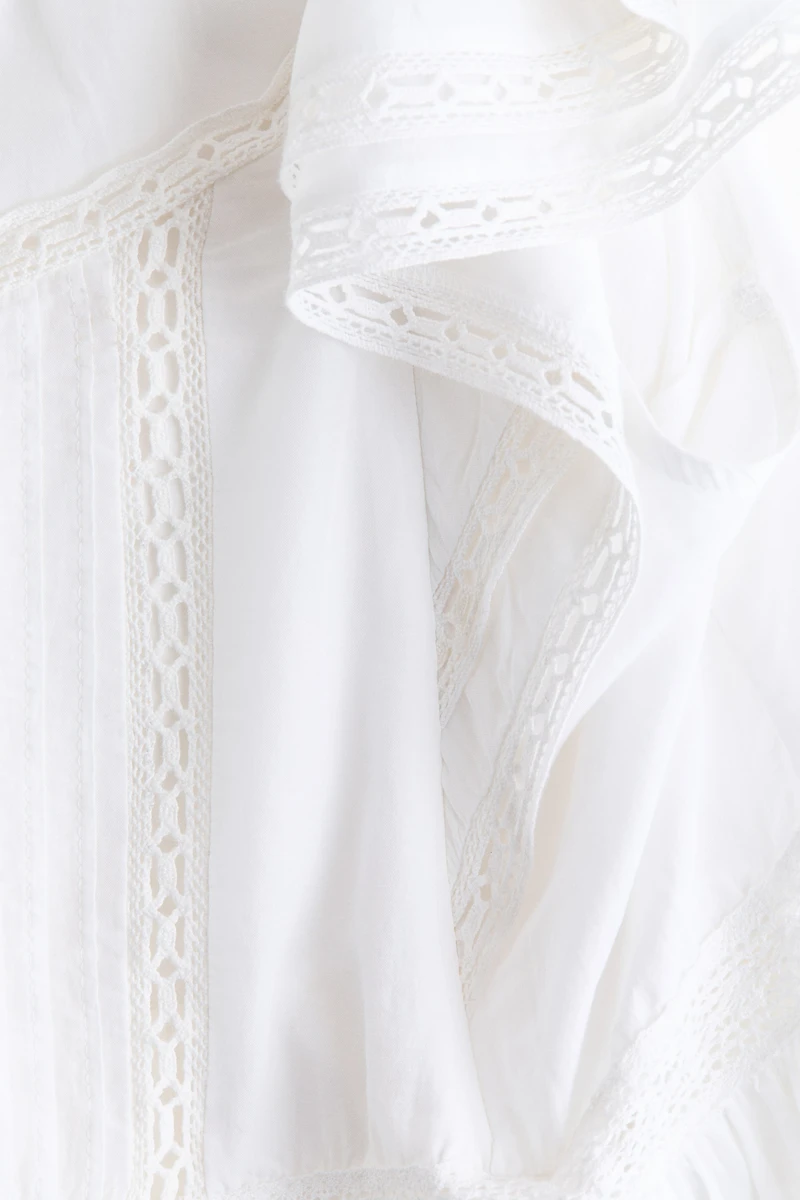 MAMA Lace-trimmed Nursing Blouse