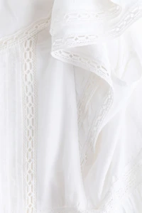 MAMA Lace-trimmed Nursing Blouse