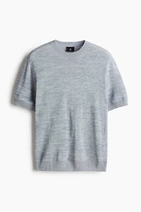 T-shirt coupe classique en fin tricot