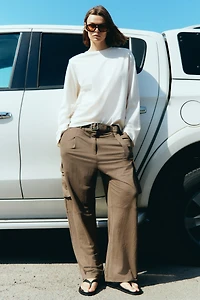Pantalon cargo avec ceinture