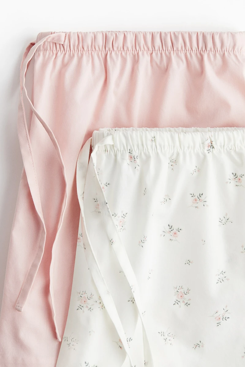 2-pack Cotton Poplin Pajama Shorts
