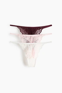 3-pack Lace Thong Briefs