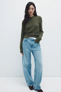 Pointelle-Knit Sweater