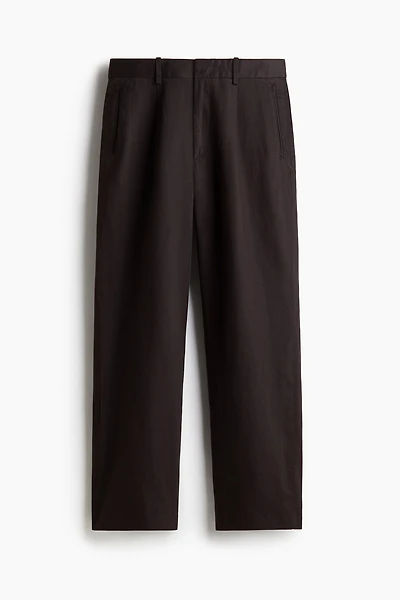 Relaxed-Fit Linen-Blend Pants