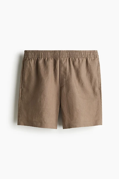 Regular-Fit Linen Shorts