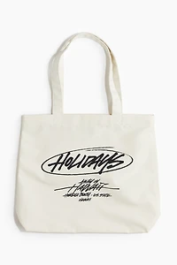 Printed Canvas Tote Bag