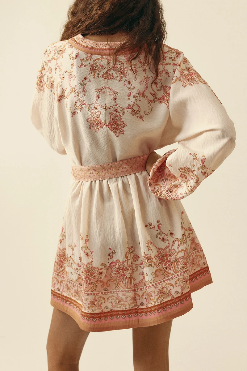 Robe ample à ceinture nouer