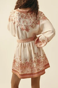 Robe ample à ceinture nouer