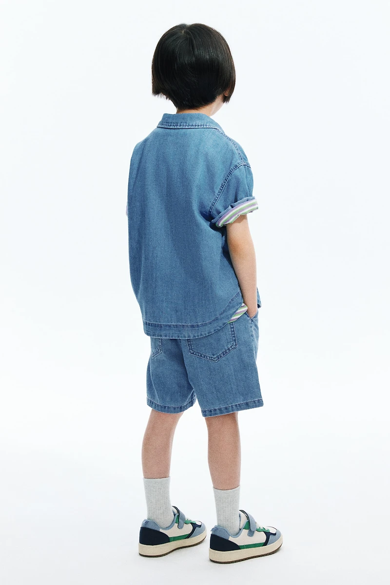 Printed Denim Shirt