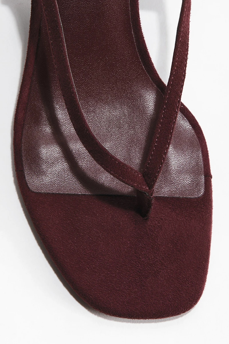 Kitten-Heeled Sandals