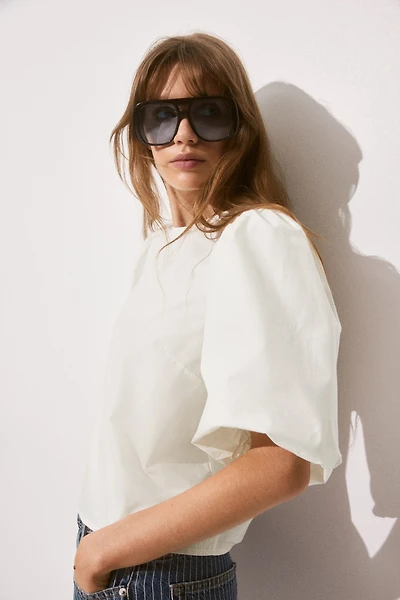 Blouse à manches bouffantes