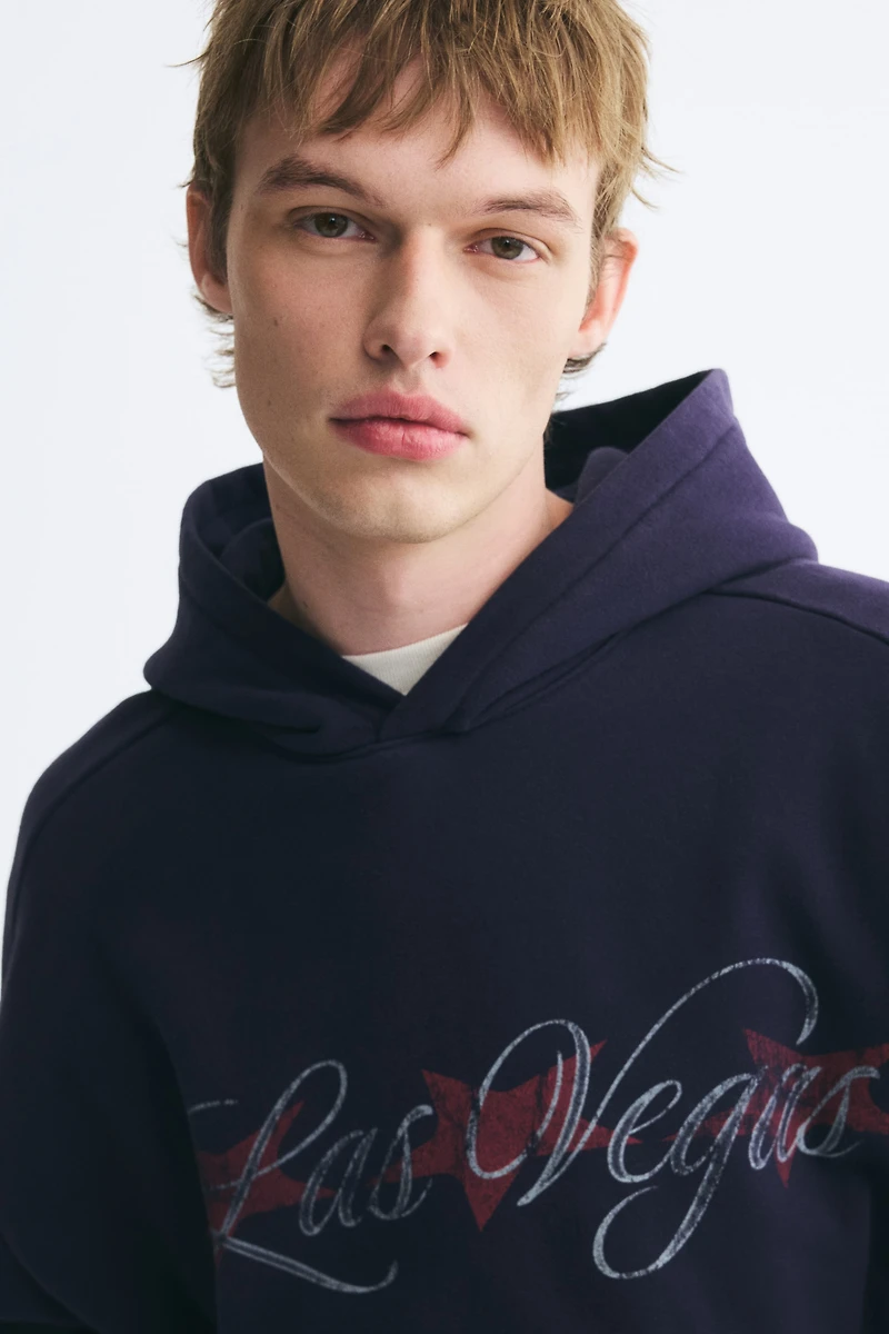Oversized Printed Hoodie
