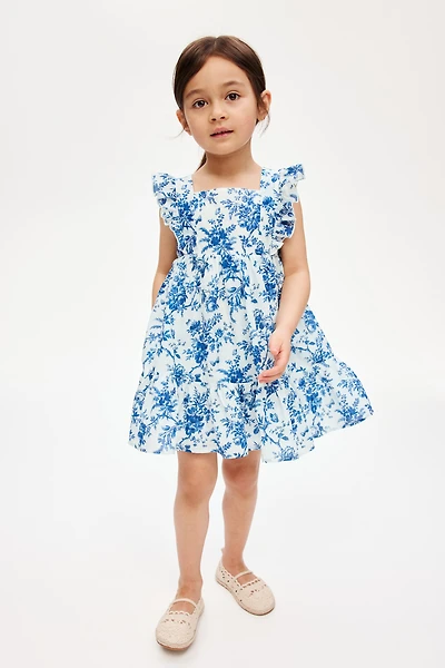 Robe volantée en coton