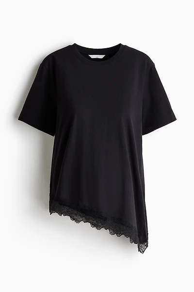 MAMA Lace-Trimmed T-Shirt