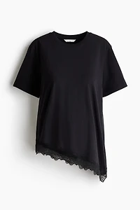 MAMA Lace-Trimmed T-Shirt