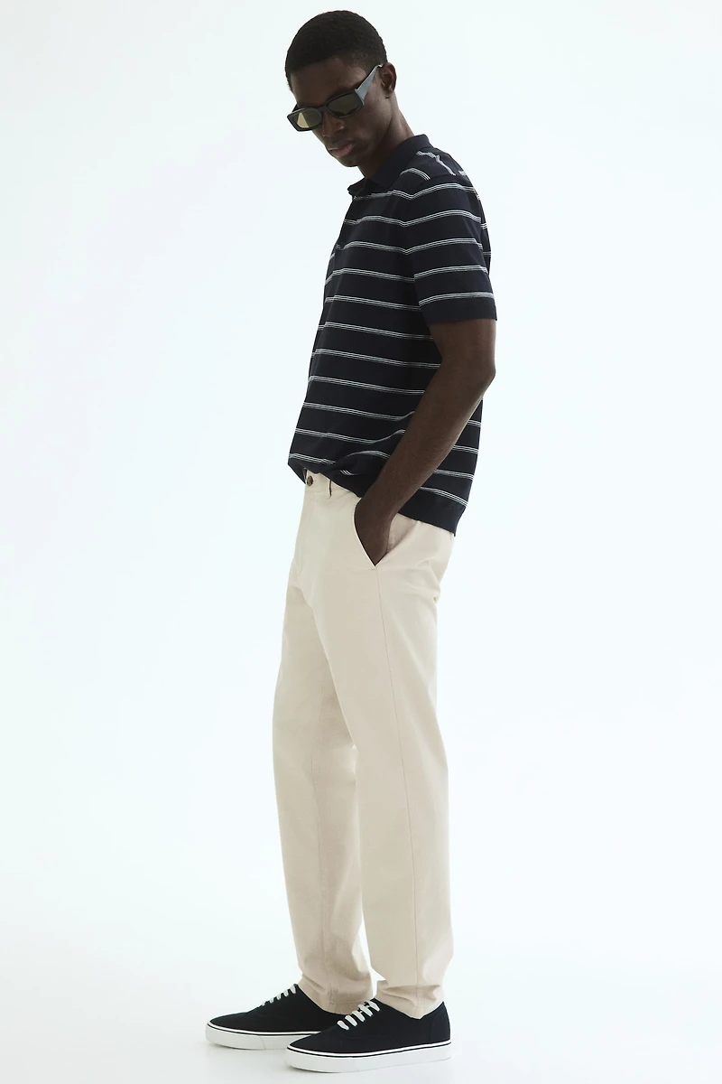 Chino près du corps en coton