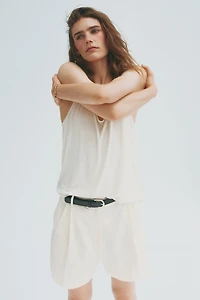 Dressy Linen-Blend Shorts