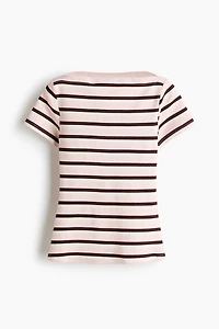 Boat-Neck Cotton Top