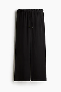 Wide-Leg Drawstring Pants