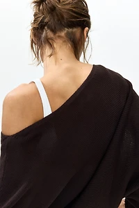 Batwing-Sleeved Sweater