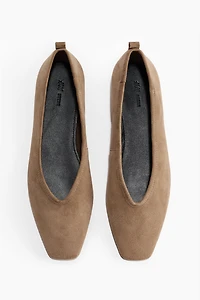Leather ballet flats