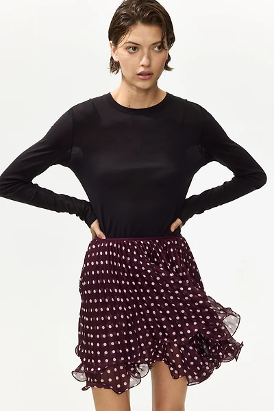 Pleated Mini Skirt