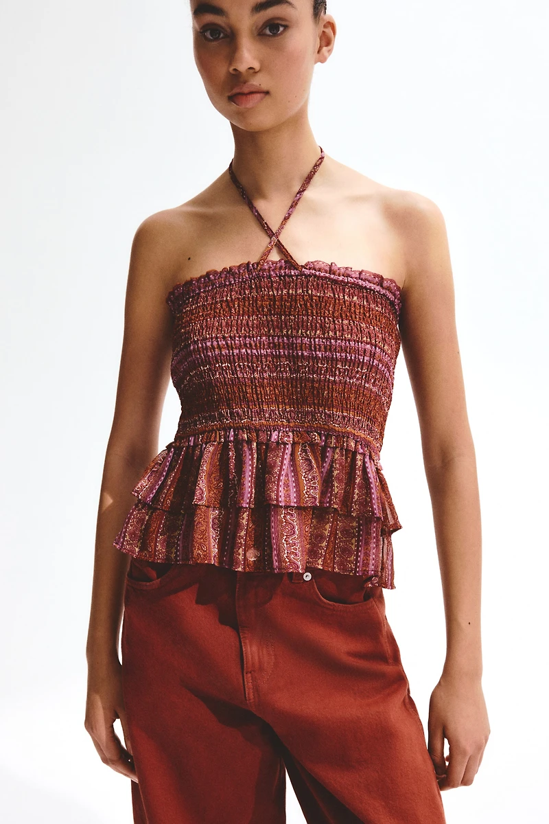 Smocked Bandeau Top