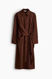 Tie-Detail Shirt Dress