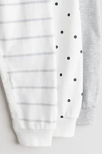 3-pack Cotton Pajama Jumpsuits