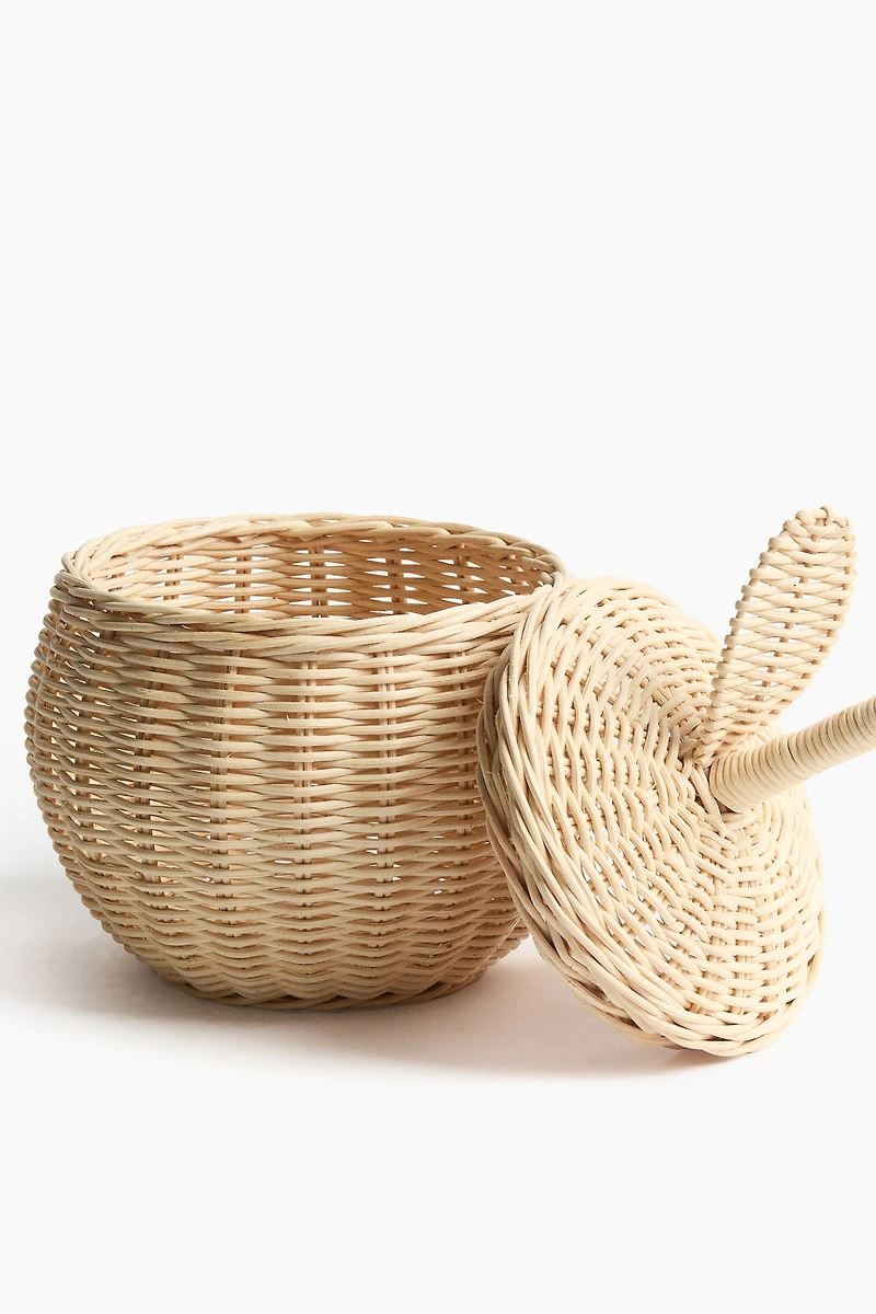 Small Berry-Shaped Rattan Storage Basket