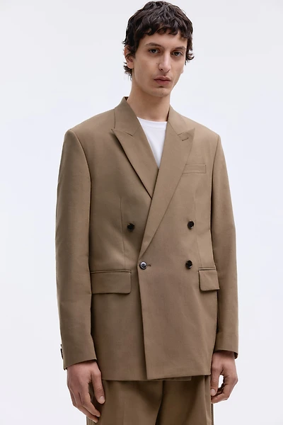 Relaxed-Fit Double-Breasted Jacket