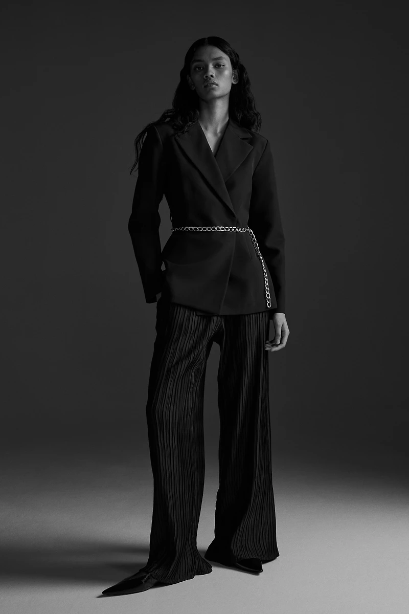 Crinkled Pull-On Pants