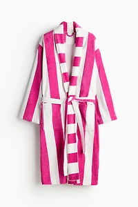 Striped Cotton Terry Bathrobe