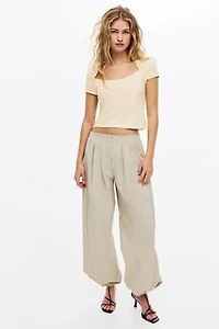 Scoop-Neck Cotton Top