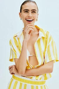 Linen-Blend Shirt