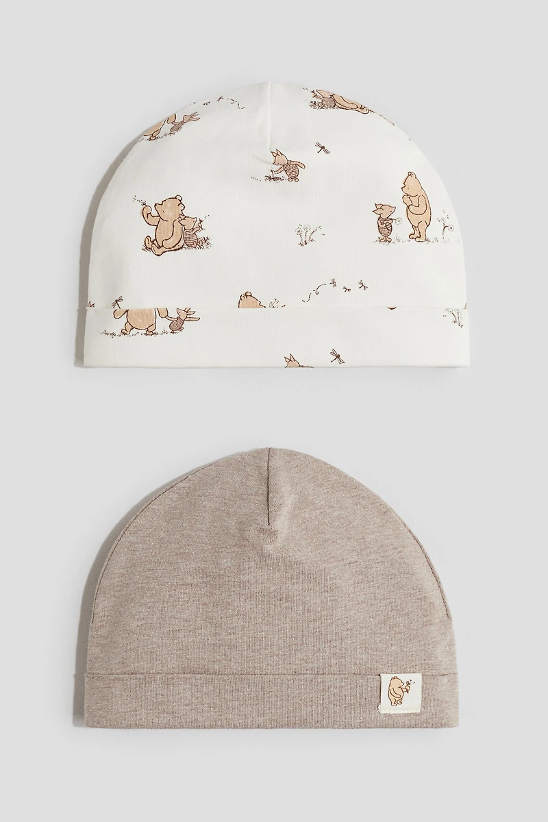 Lot de 2 bonnets en jersey coton