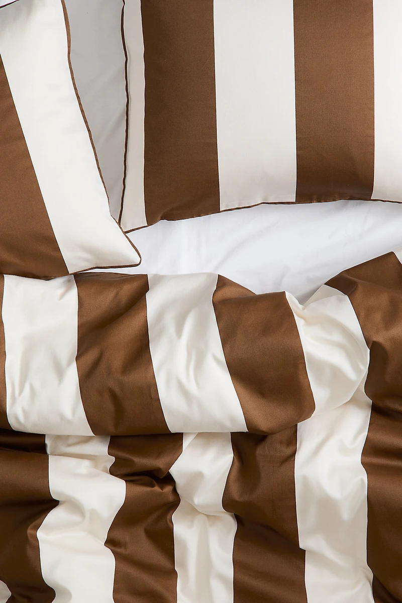 Housse de couette lit double en satinette coton