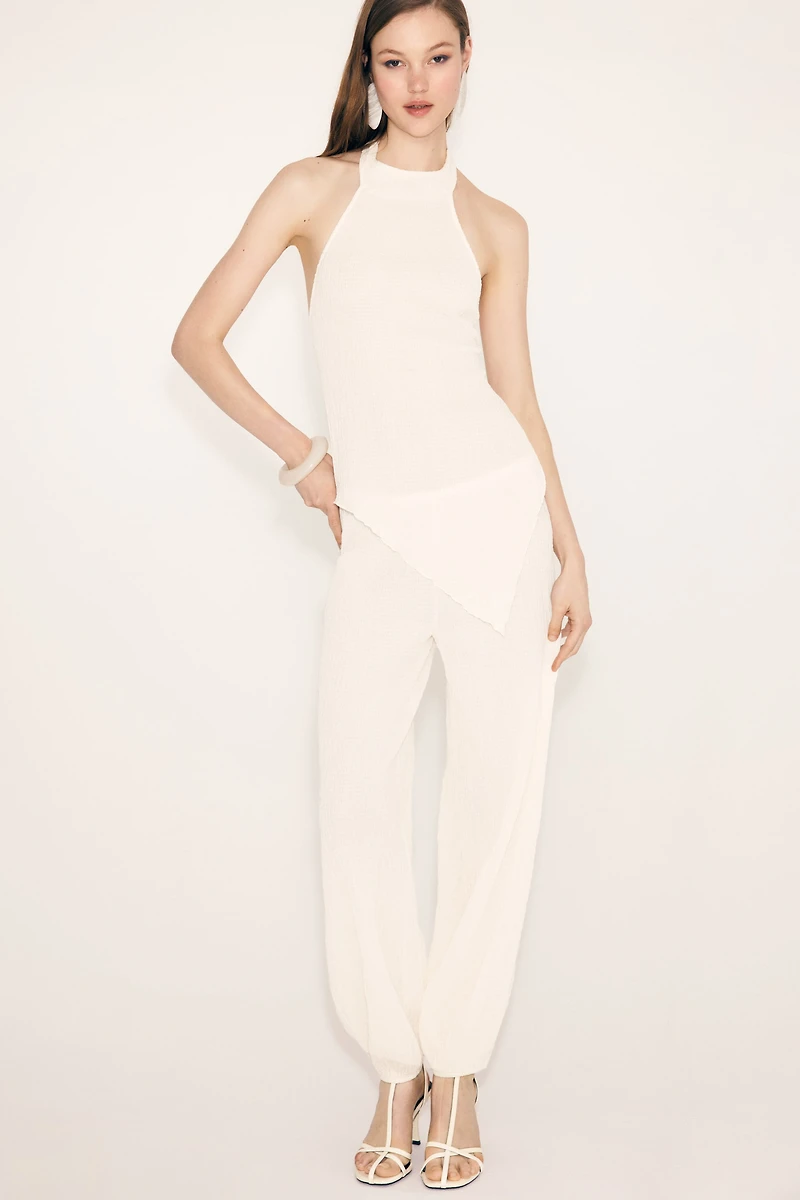 Crinkled Halterneck Top