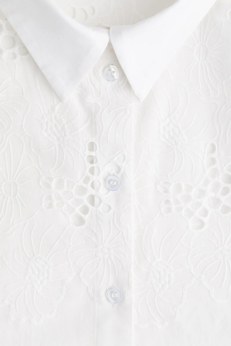 Shirt with Eyelet Embroidery