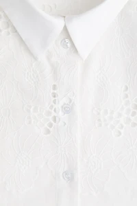 Shirt with Eyelet Embroidery