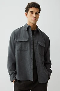 Regular Fit Felted Overshirt