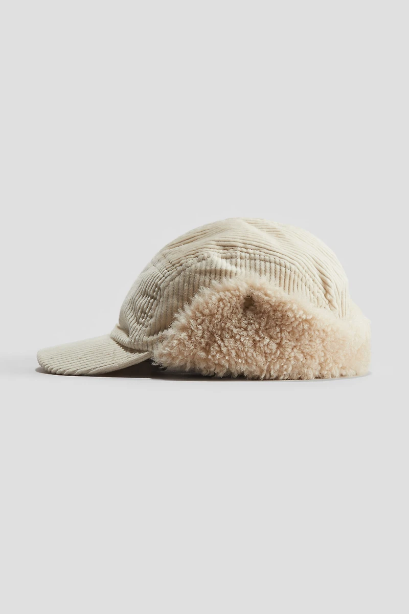 Casquette en velours côtelé