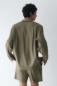 Easy Care Regular-Fit Linen-Blend Shirt